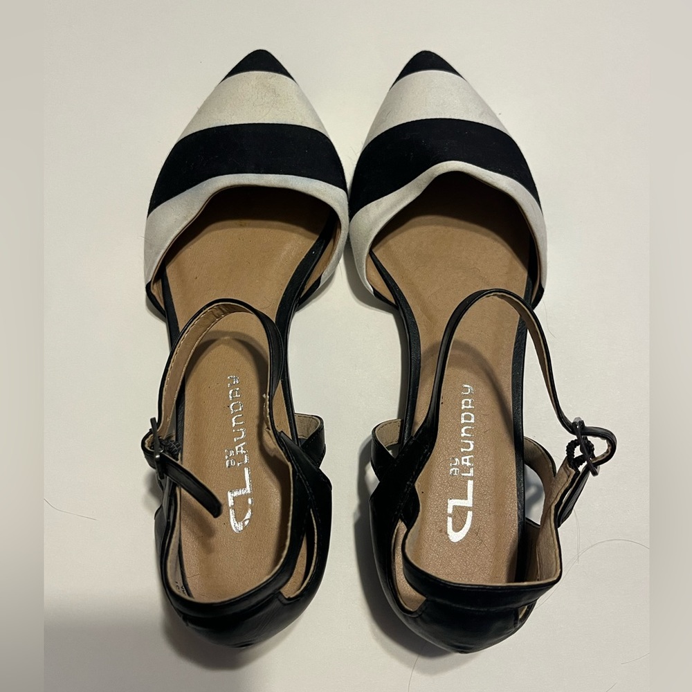 CL by Laundry black and white dress shoes, Size 6.5M